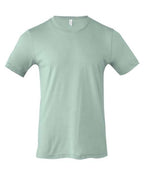 DTF T-shirt in light mint green with crew neck and short sleeves, plain front