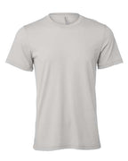 Crewneck T-shirt in light gray, short sleeves, relaxed fit, no visible graphics
