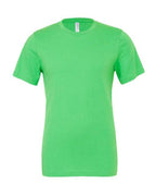 Crewneck T-shirt in vivid green, short sleeves, relaxed fit, no visible graphics