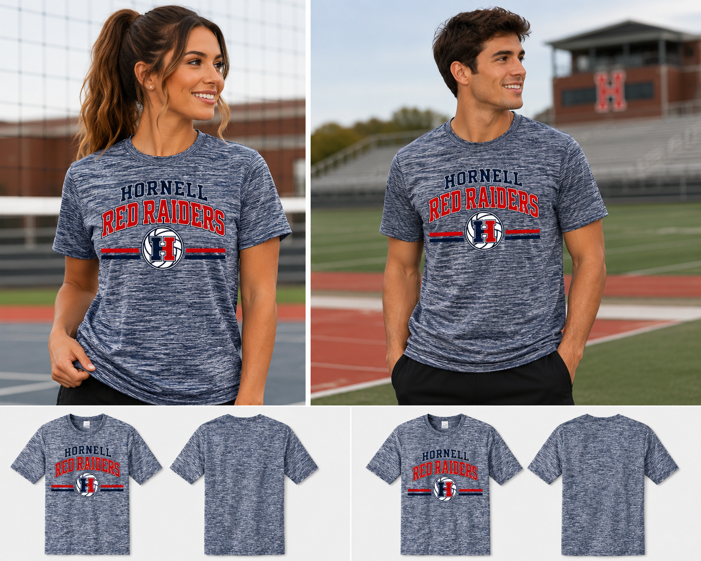 Hornell Red Raiders Sport-Tek PosiCharge Heather Tee
