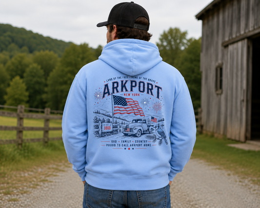 Arkport, NY Patriotic Bella Canvas Hoodie