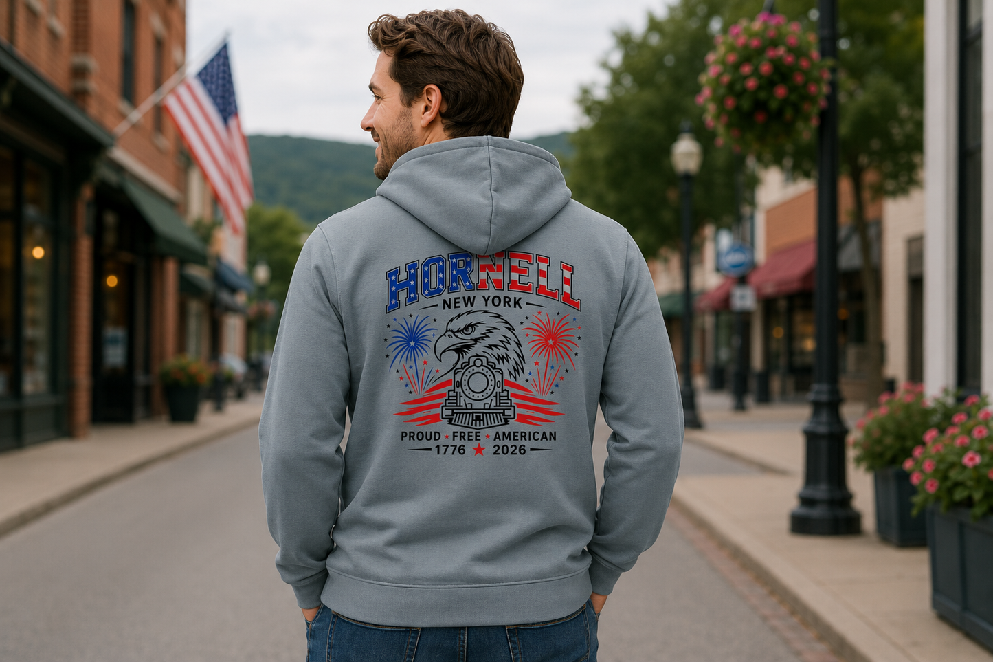 Hornell 250th Anniversary Patriotic Hoodie