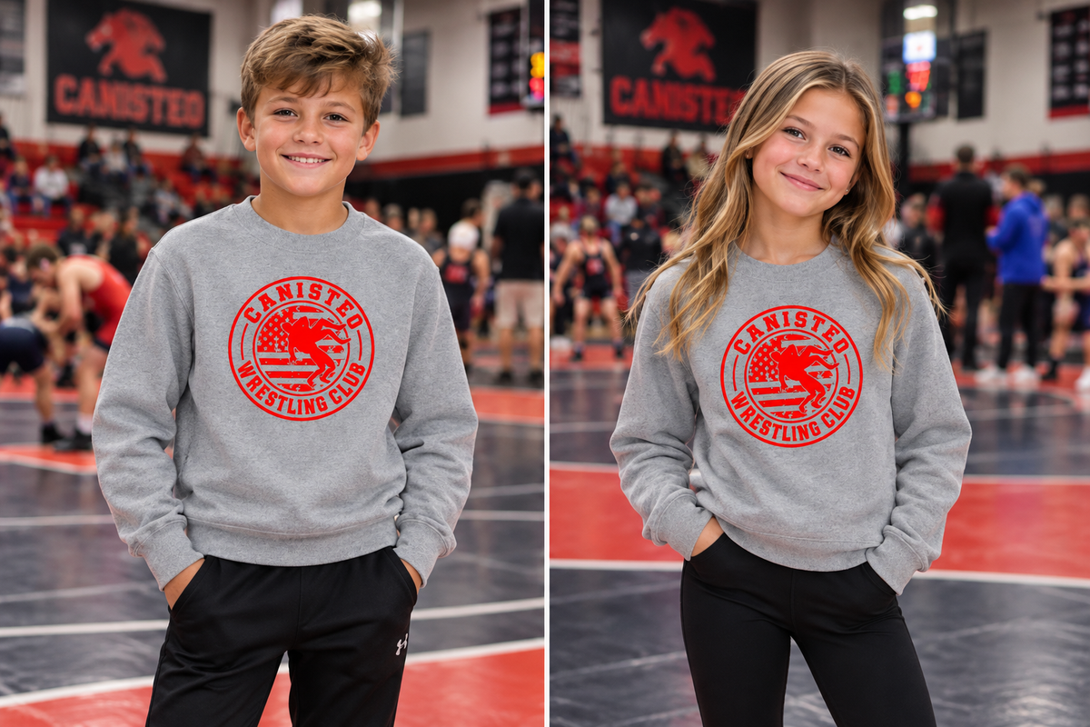 Canisteo Wrestling Club | Youth Crewneck Sweatshirt