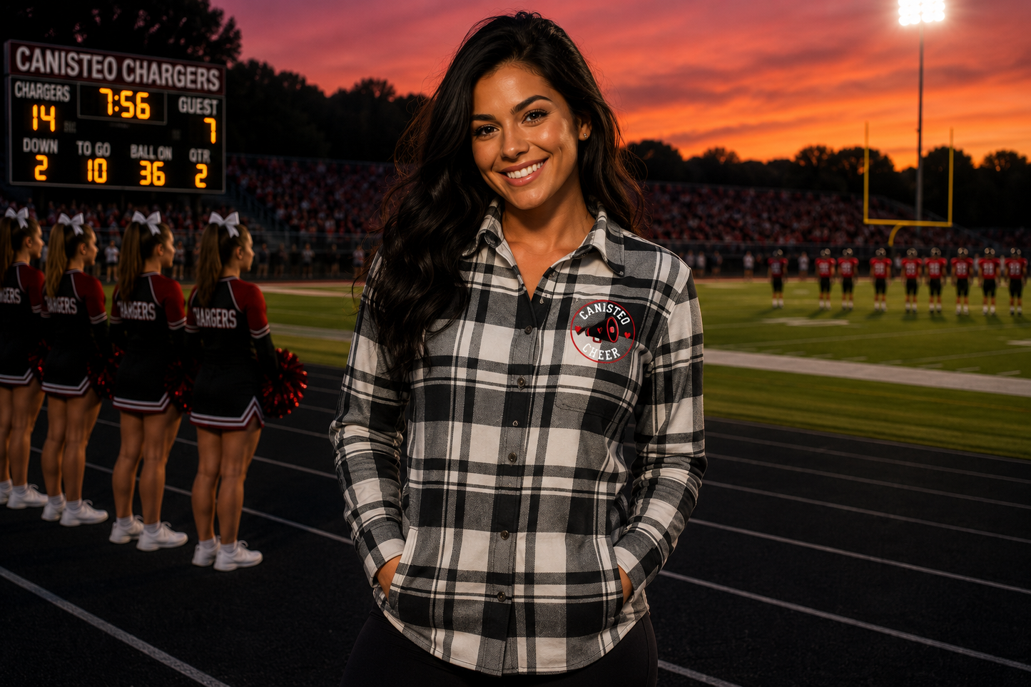 Canisteo Cheer Port Authority Ladies Plaid Flannel