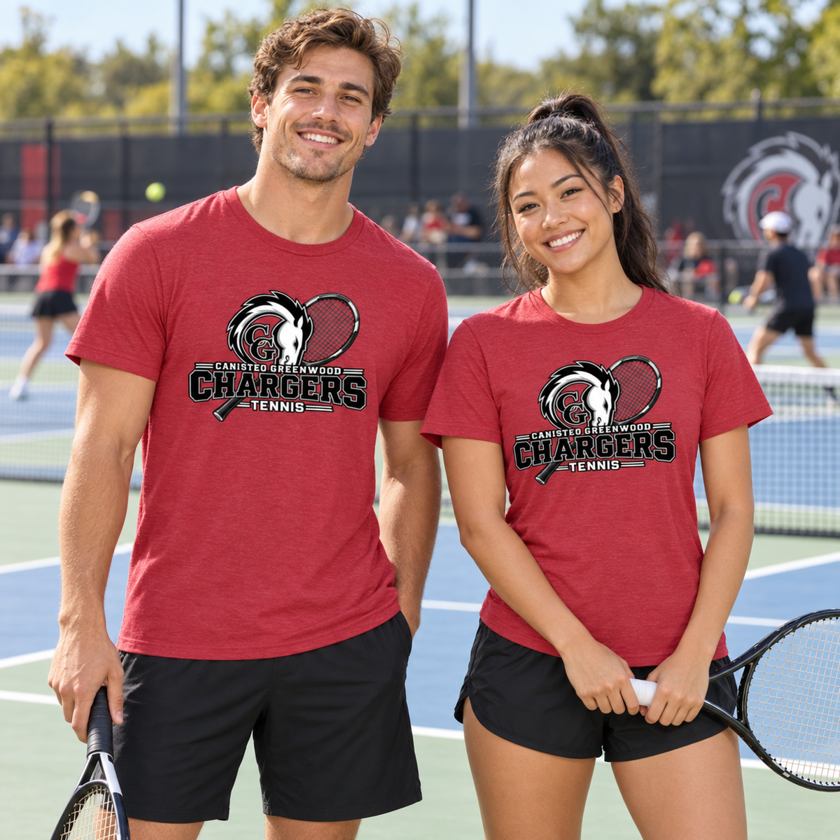 Canisteo-Greenwood Chargers Tennis T-Shirt