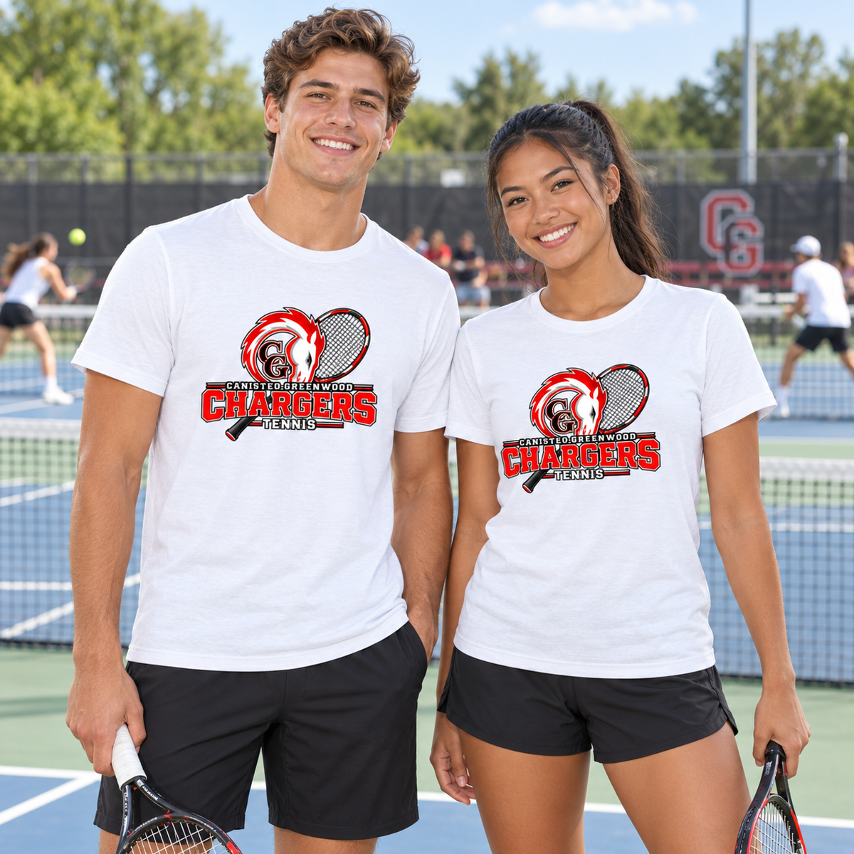Canisteo-Greenwood Chargers Tennis T-Shirt