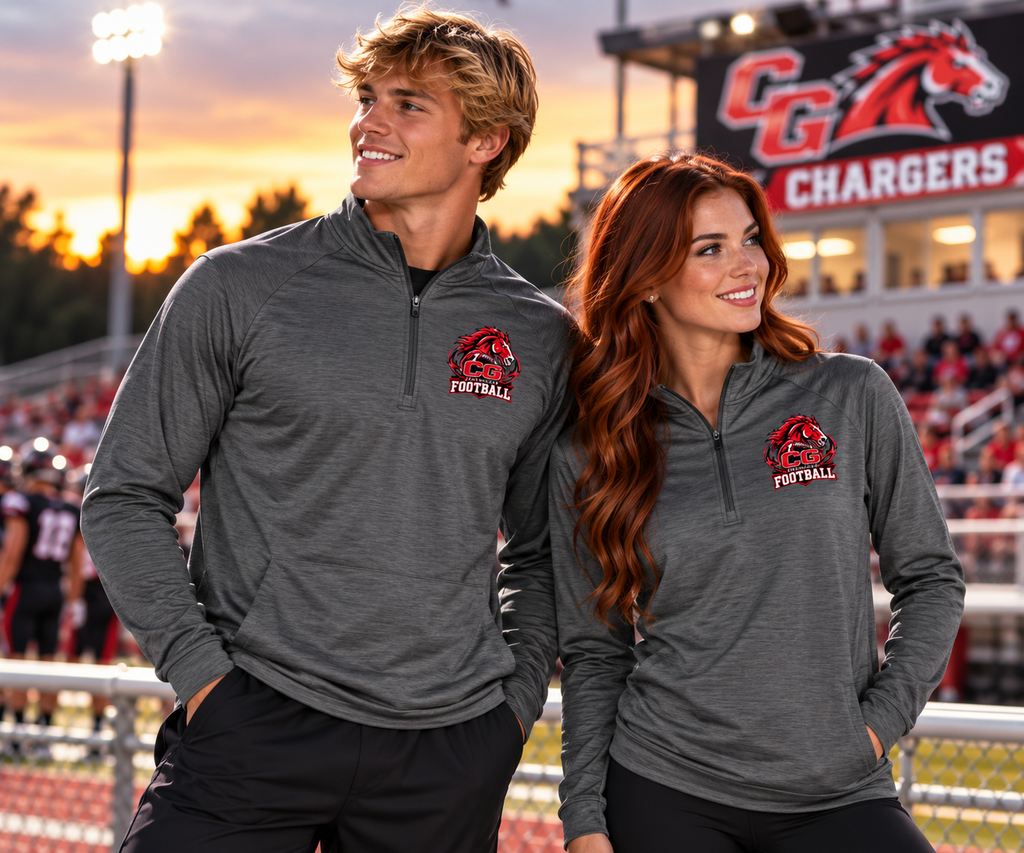 Canisteo-Greenwood Chargers Football 1/4-Zip Performance Pullover