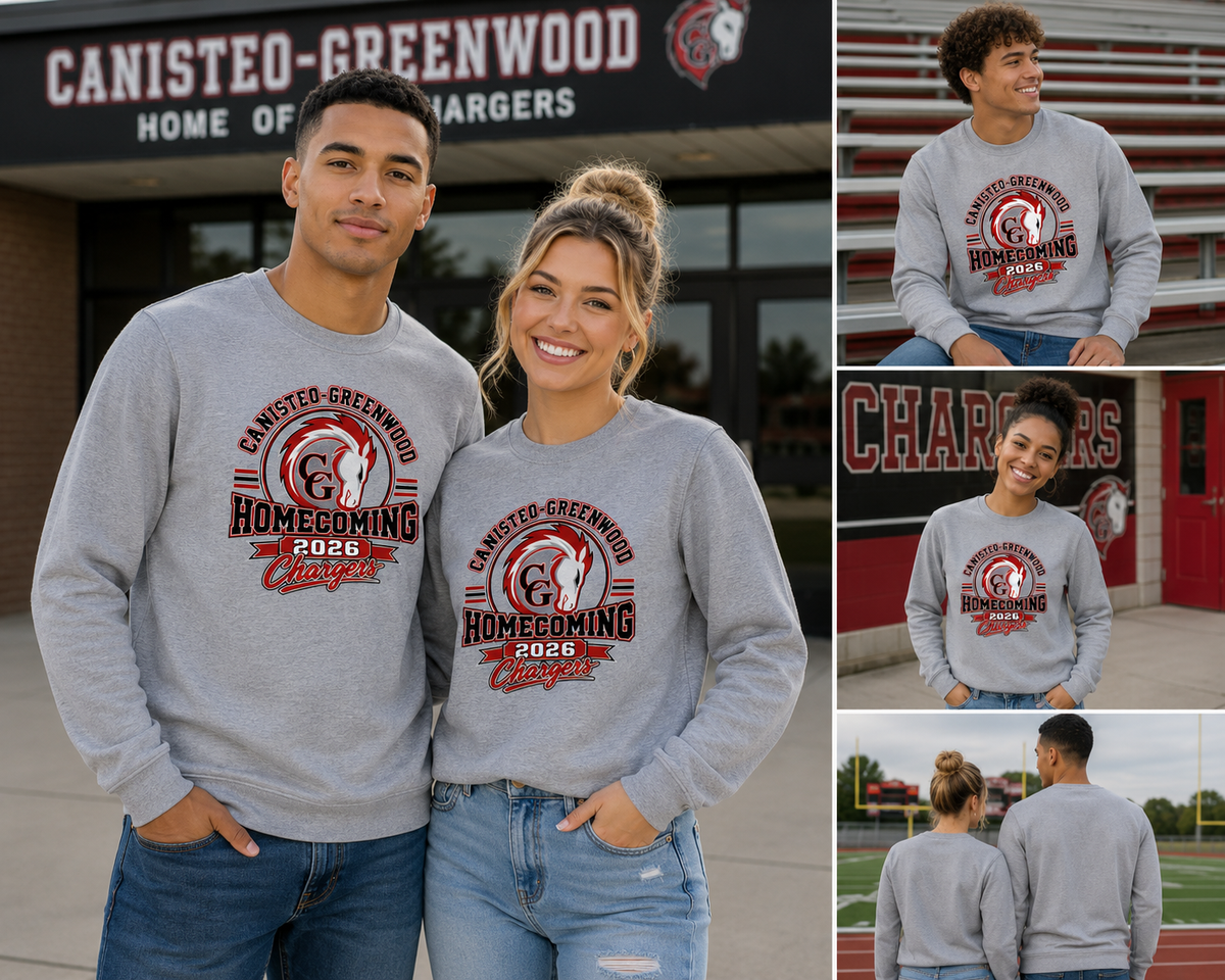 Canisteo-Greenwood Chargers Homecoming 2026 Crewneck Sweatshirt