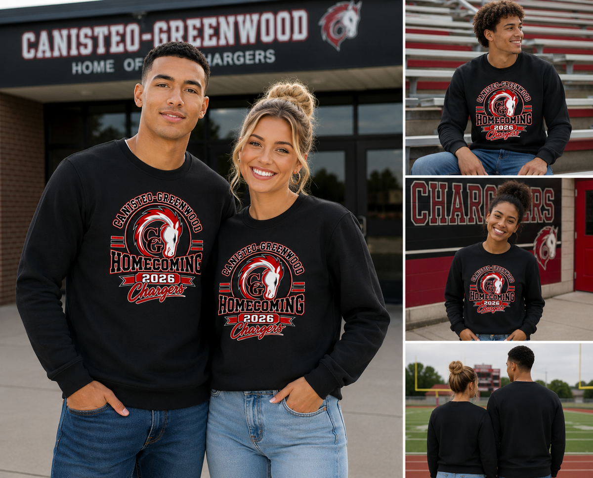 Canisteo-Greenwood Chargers Homecoming 2026 Crewneck Sweatshirt