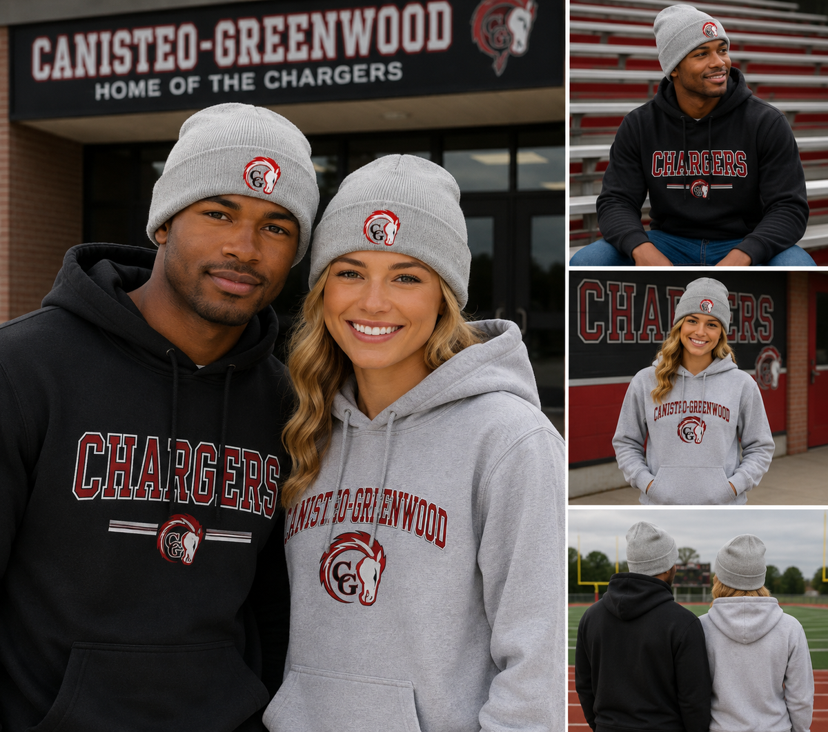 Canisteo-Greenwood Chargers Logo Beanie