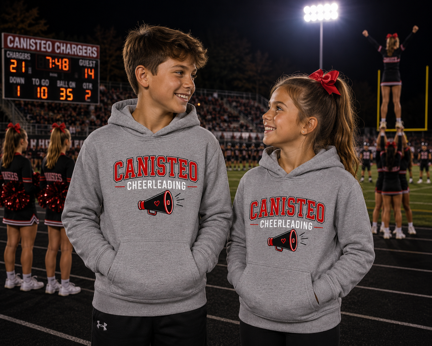 Canisteo Cheerleading Youth Hoodie - Bella + Canvas 3719Y