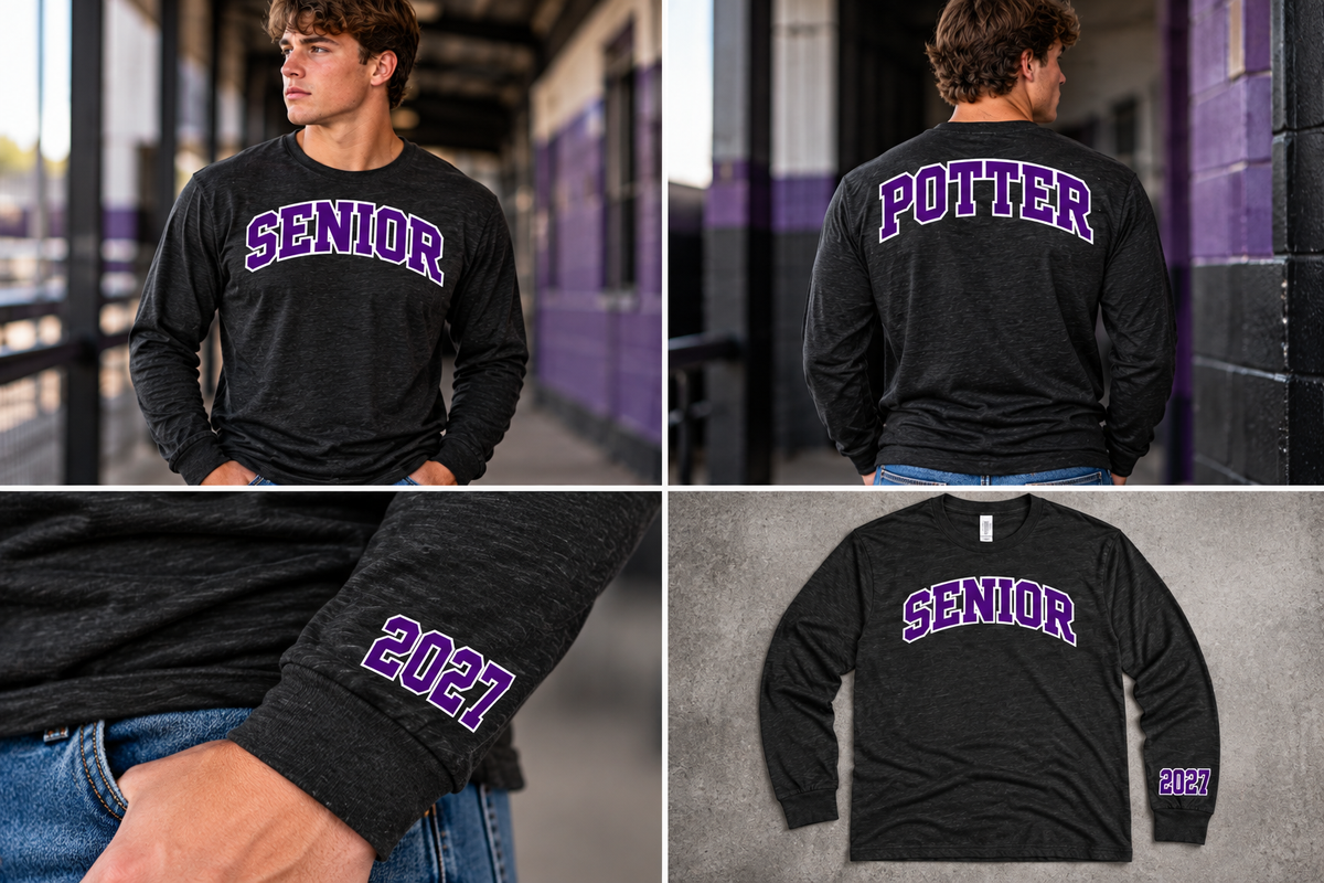 Class of 2027 Senior Long Sleeve Tri-blend Shirt
