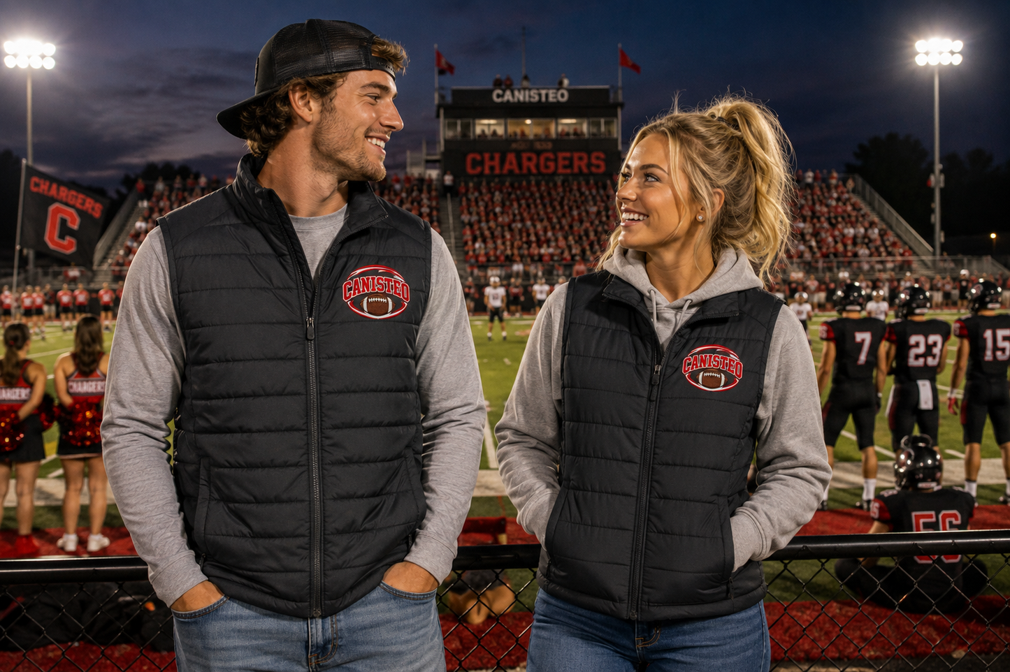 Canisteo Football Embroidered Sport-Tek Insulated Vest – Black