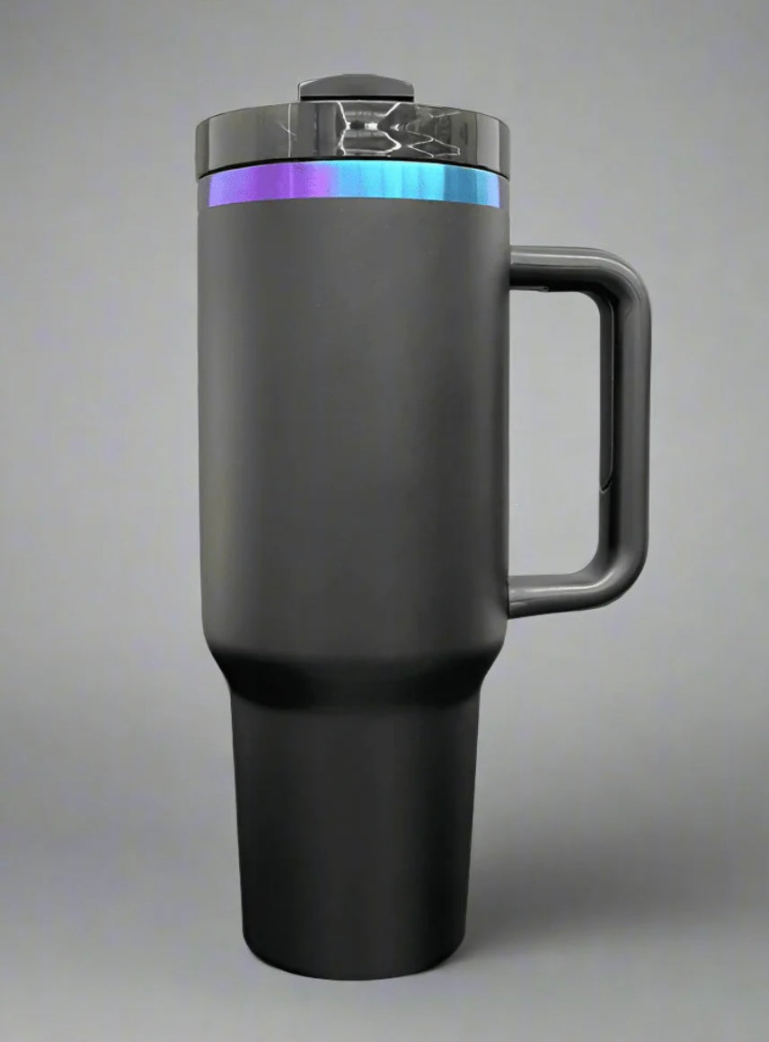 Personalized 40 oz Blue/Purple Plated Tumbler
