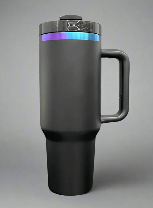 Personalized 40 oz Blue/Purple Plated Tumbler
