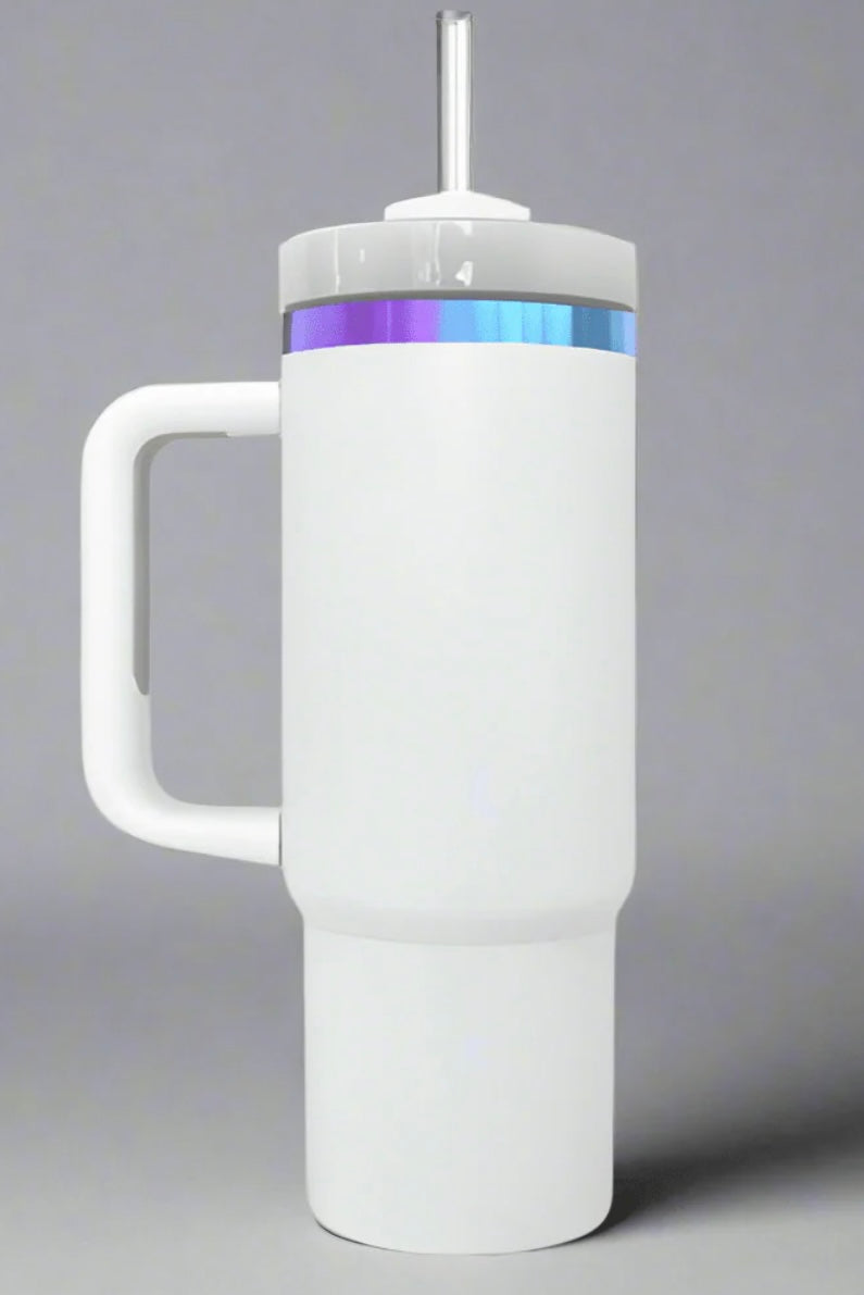 Personalized 40 oz Blue/Purple Plated Tumbler