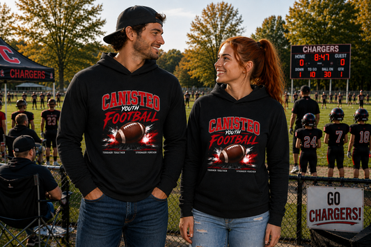 Canisteo Youth Football “Tougher Together” Next Level Hoodie – Black
