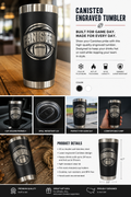Canisteo Football Engraved 20 oz Tumbler