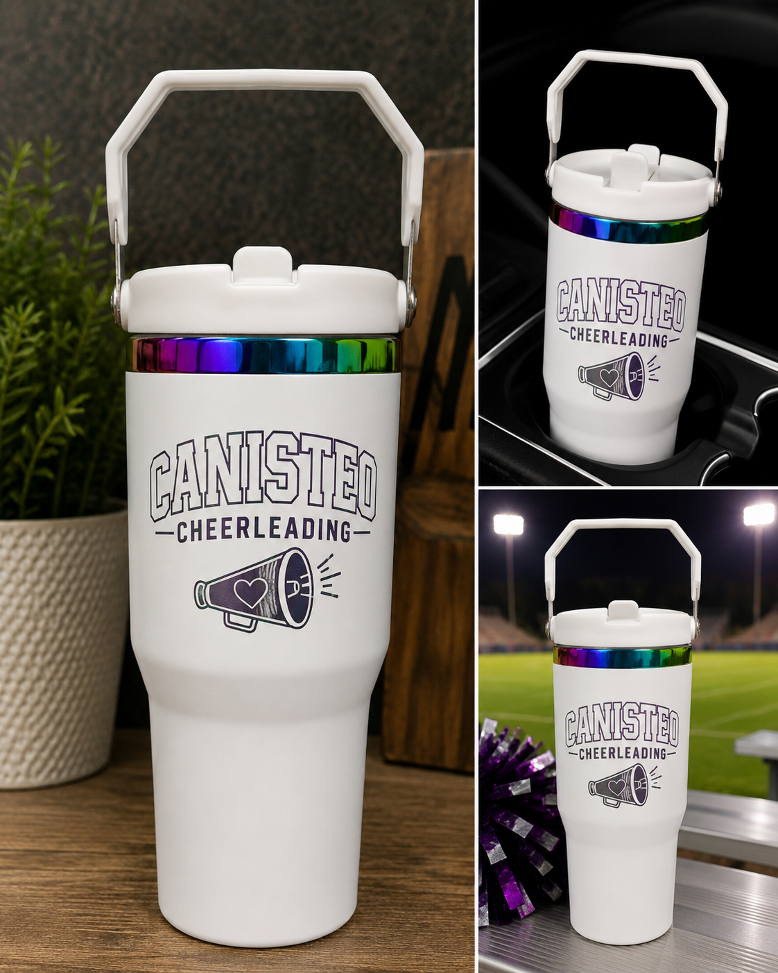 Canisteo Cheerleading Engraved 20oz Flip Tumbler