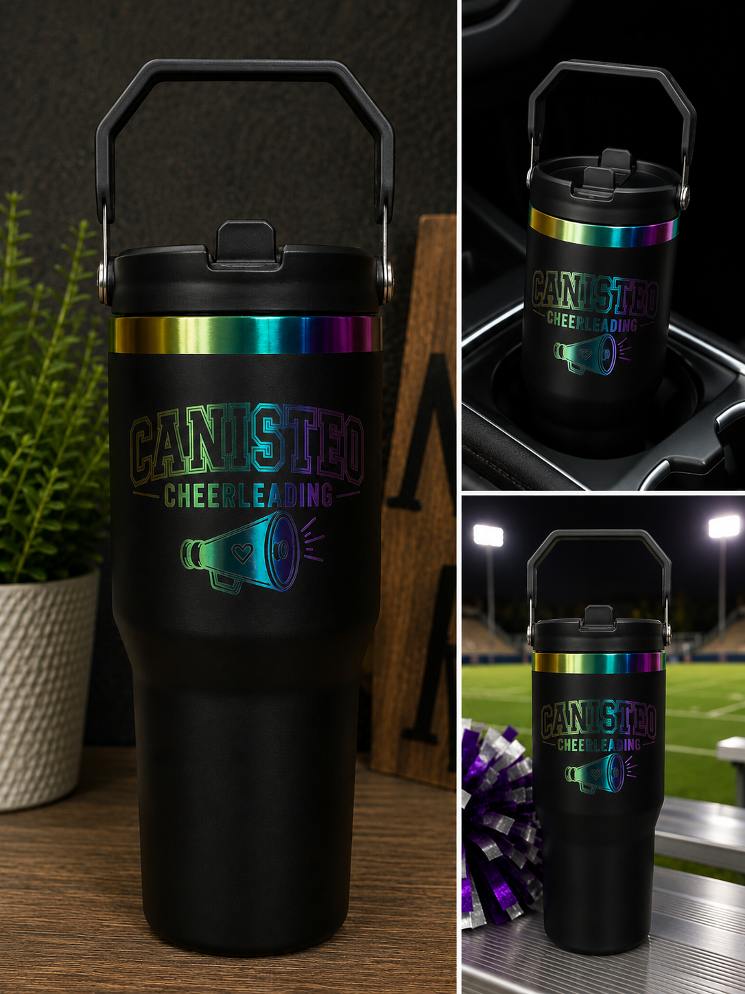 Canisteo Cheerleading Engraved 20oz Flip Tumbler
