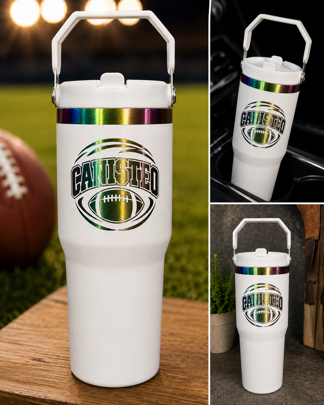 Canisteo Football Engraved 20 oz Flip Tumbler
