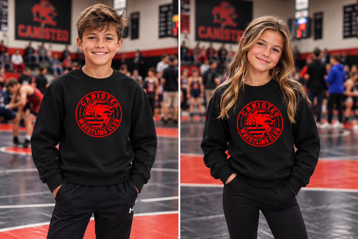 Canisteo Wrestling Club | Youth Crewneck Sweatshirt