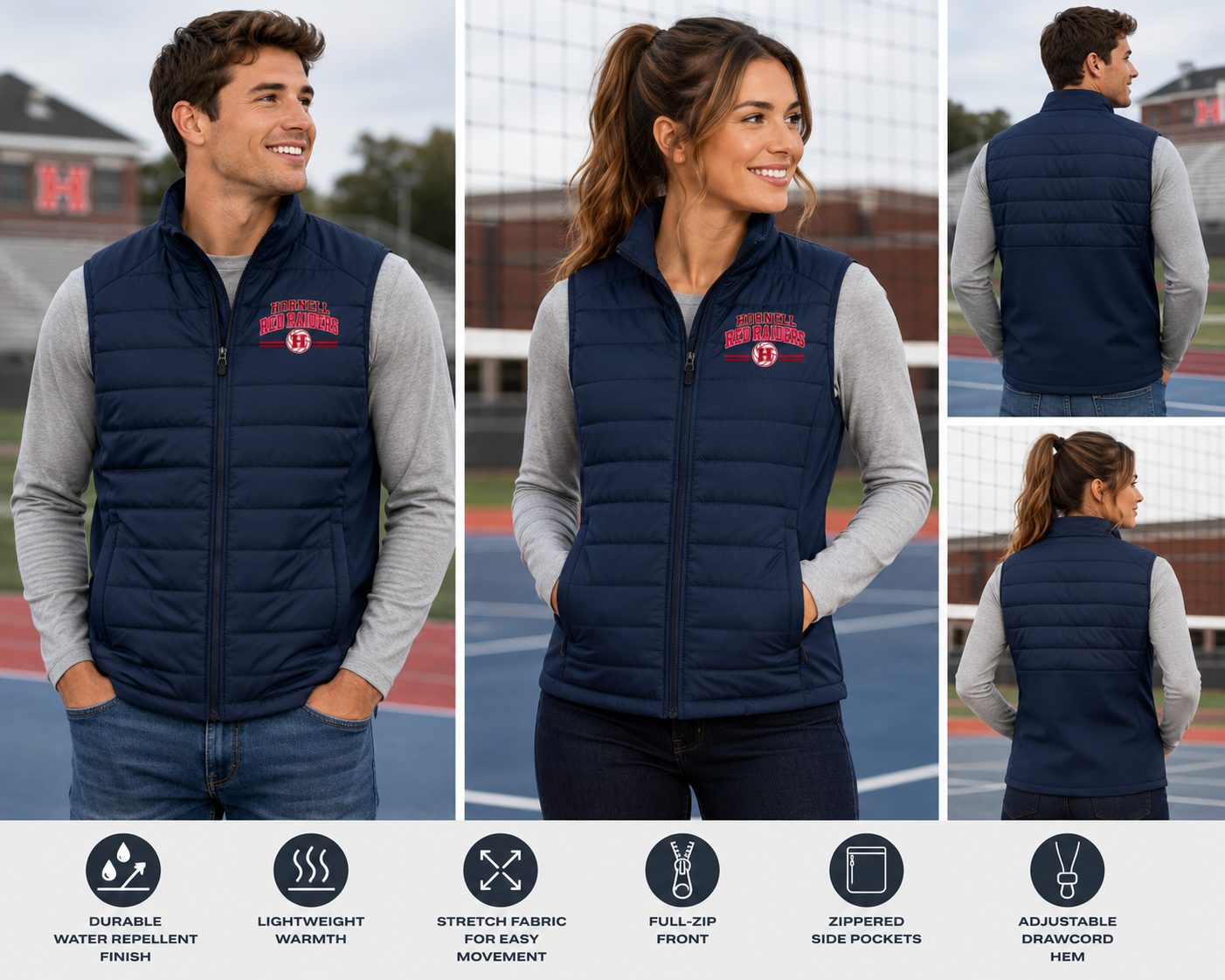 Hornell Red Raiders Sport-Tek Insulated Vest – True Navy